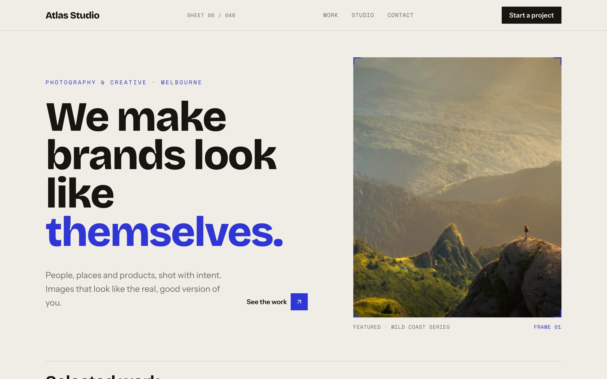 Atlas Studio — sample site preview